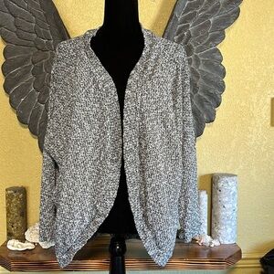 Green Envelope Open Front Cardigan Sweater With Pockets
